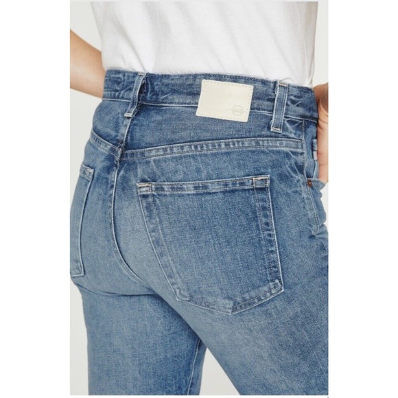 AG Adriano Goldschmied Women Kinsley Size 23 High Rise Pop Crop Jeans Raw Hem - Picture 3 of 9